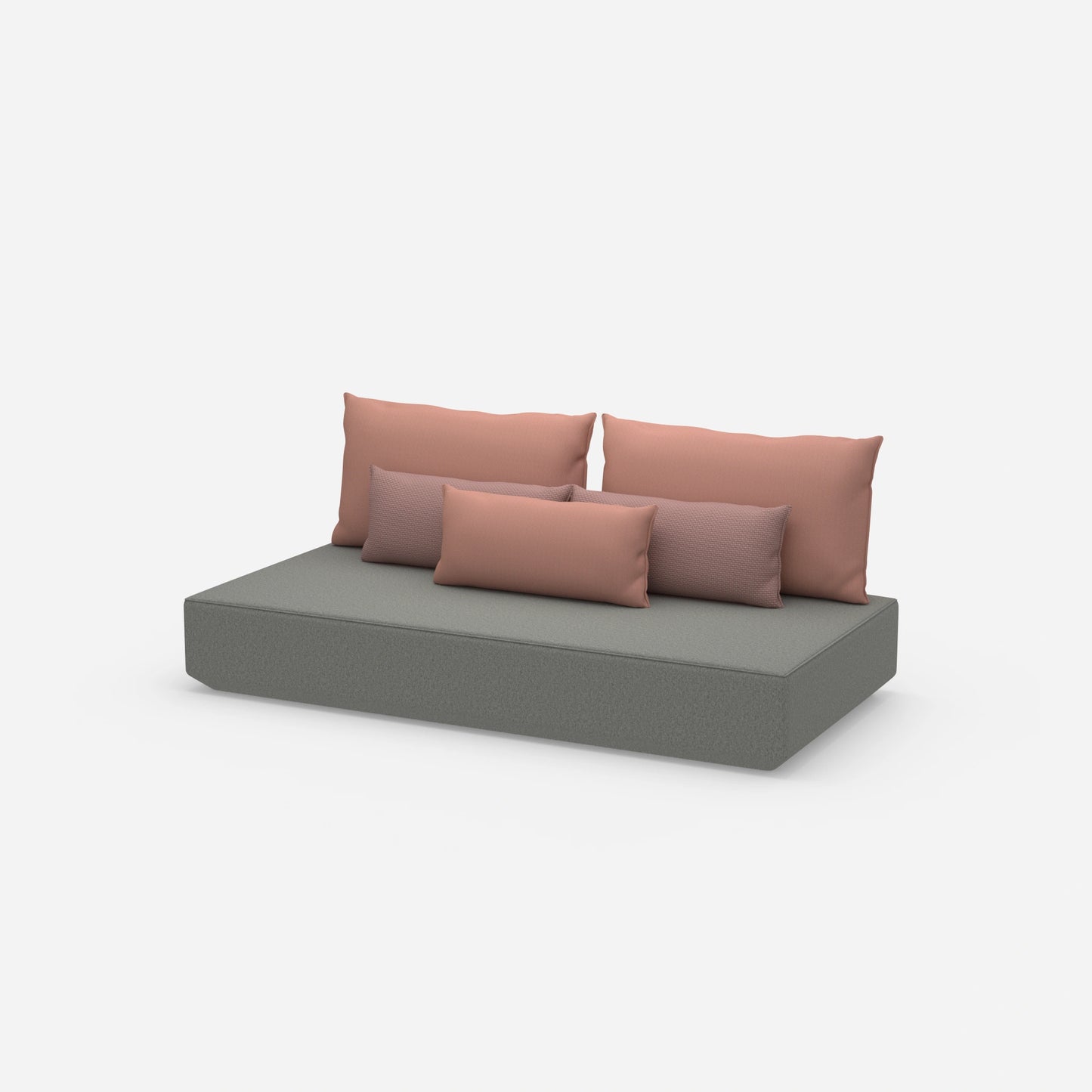 Canapé-lit de 100 cm de large vu de côté