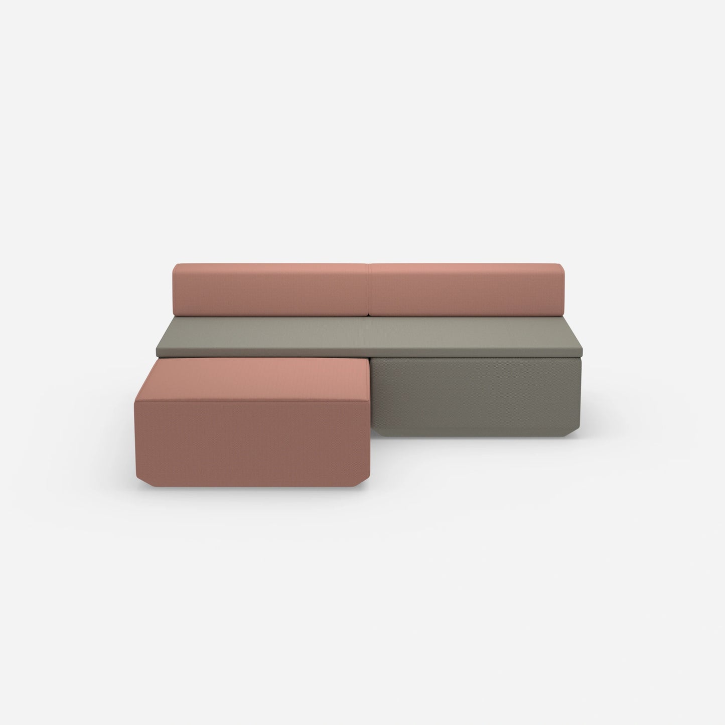 Canapé-lit pour une personne vu de face