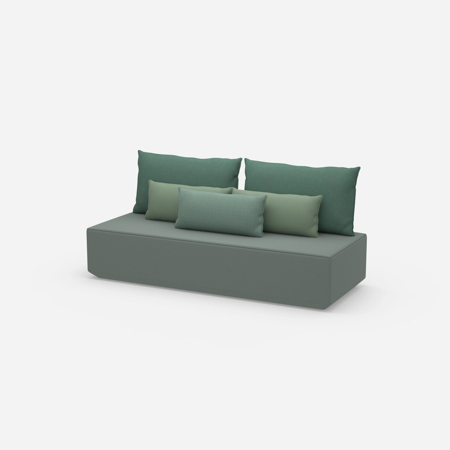 Canapé-lit longitudinal vu de côté