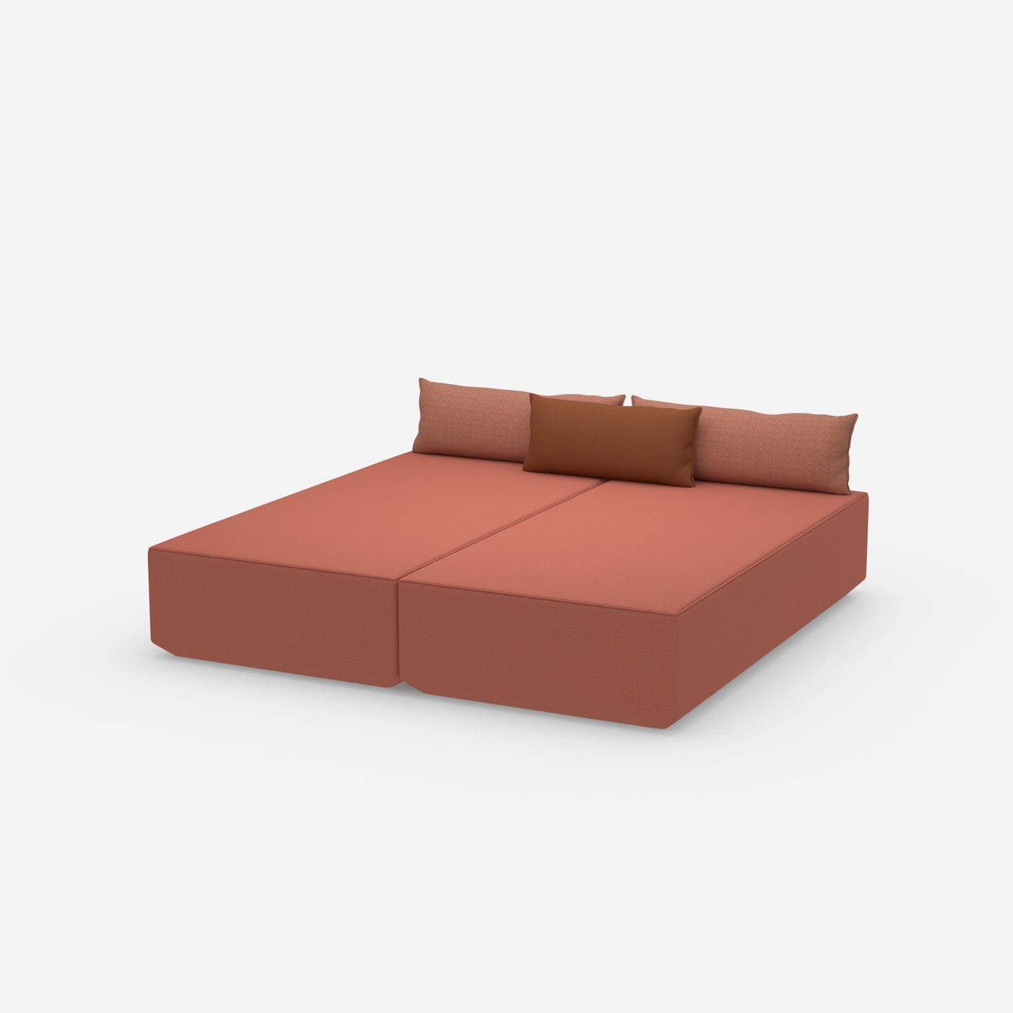 Canapé-lit avec grande surface de couchage, vue de côté