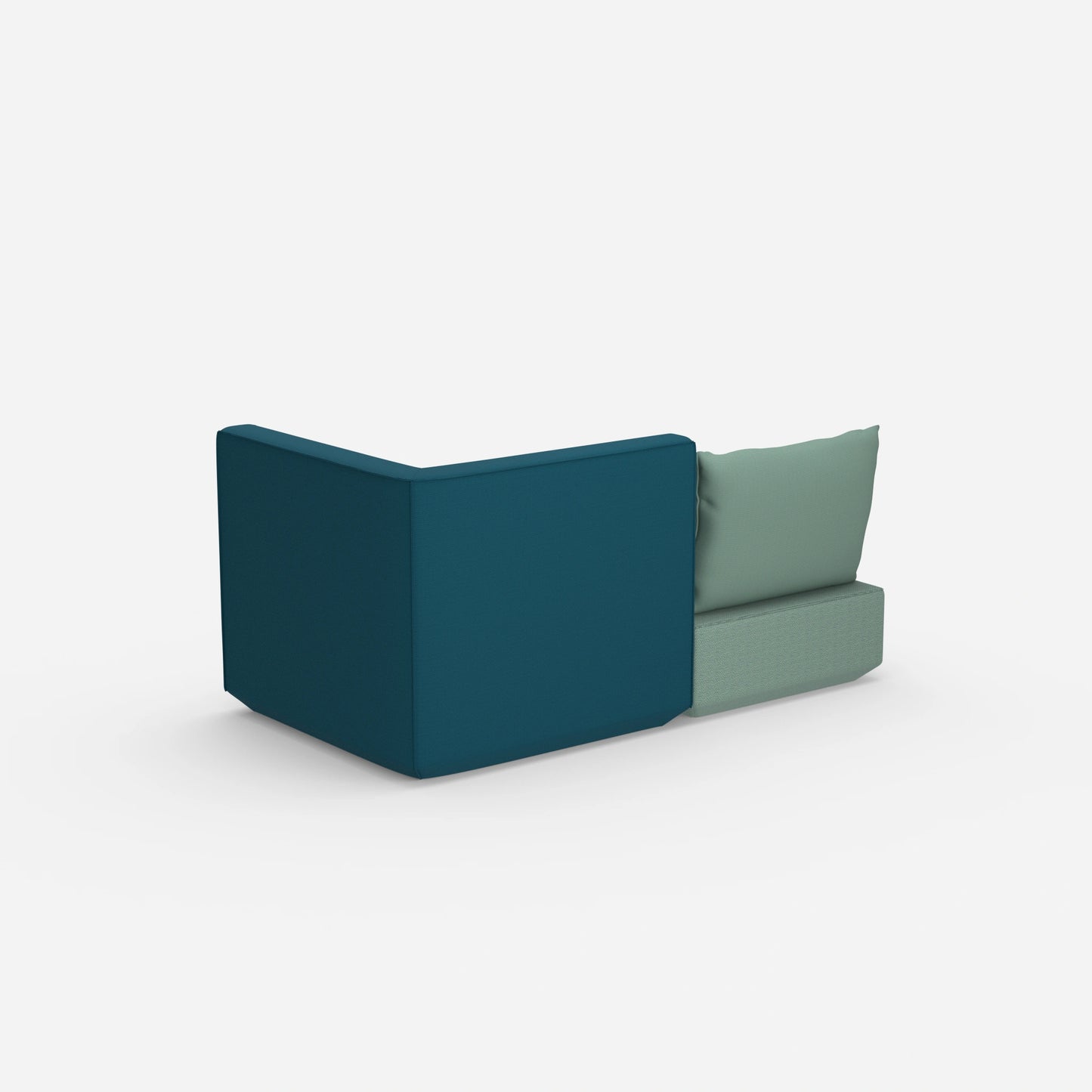 Canapé-lit avec fauteuil vu de derrière