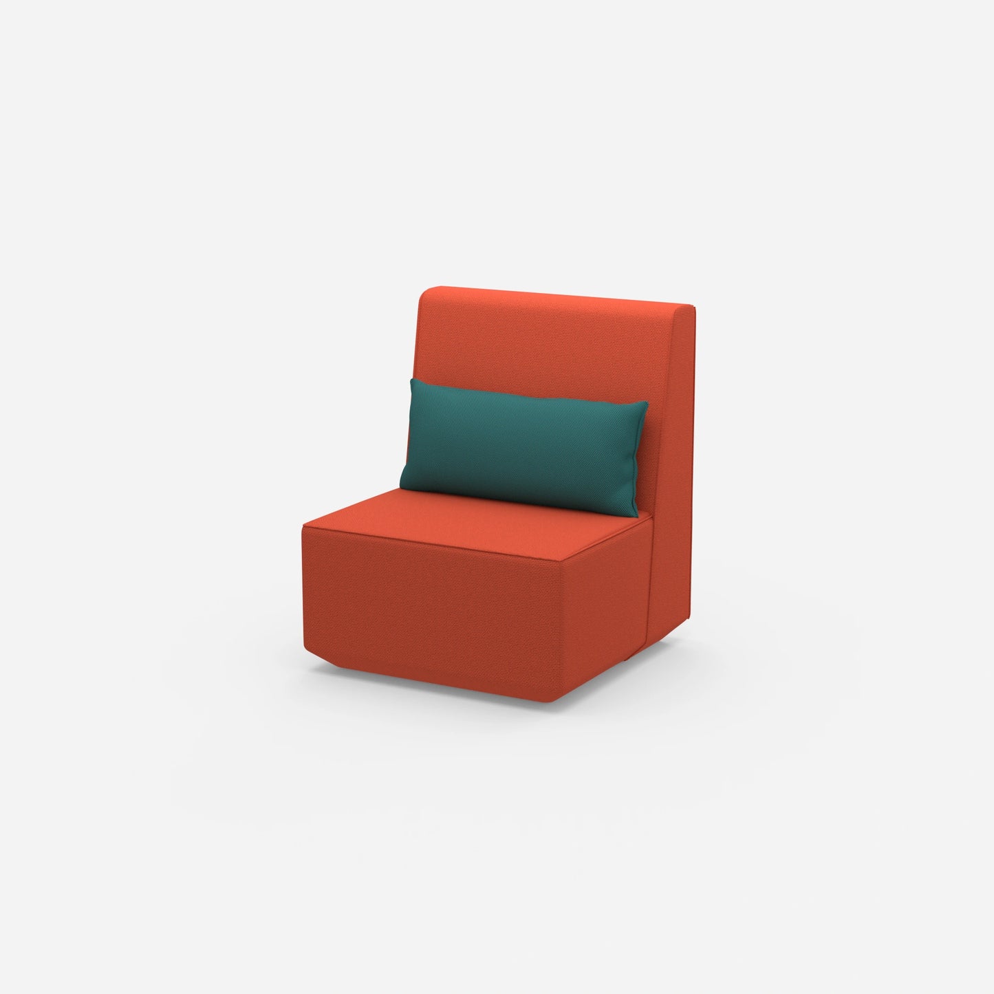 Fauteuil étroit à haut dossier vu de côté