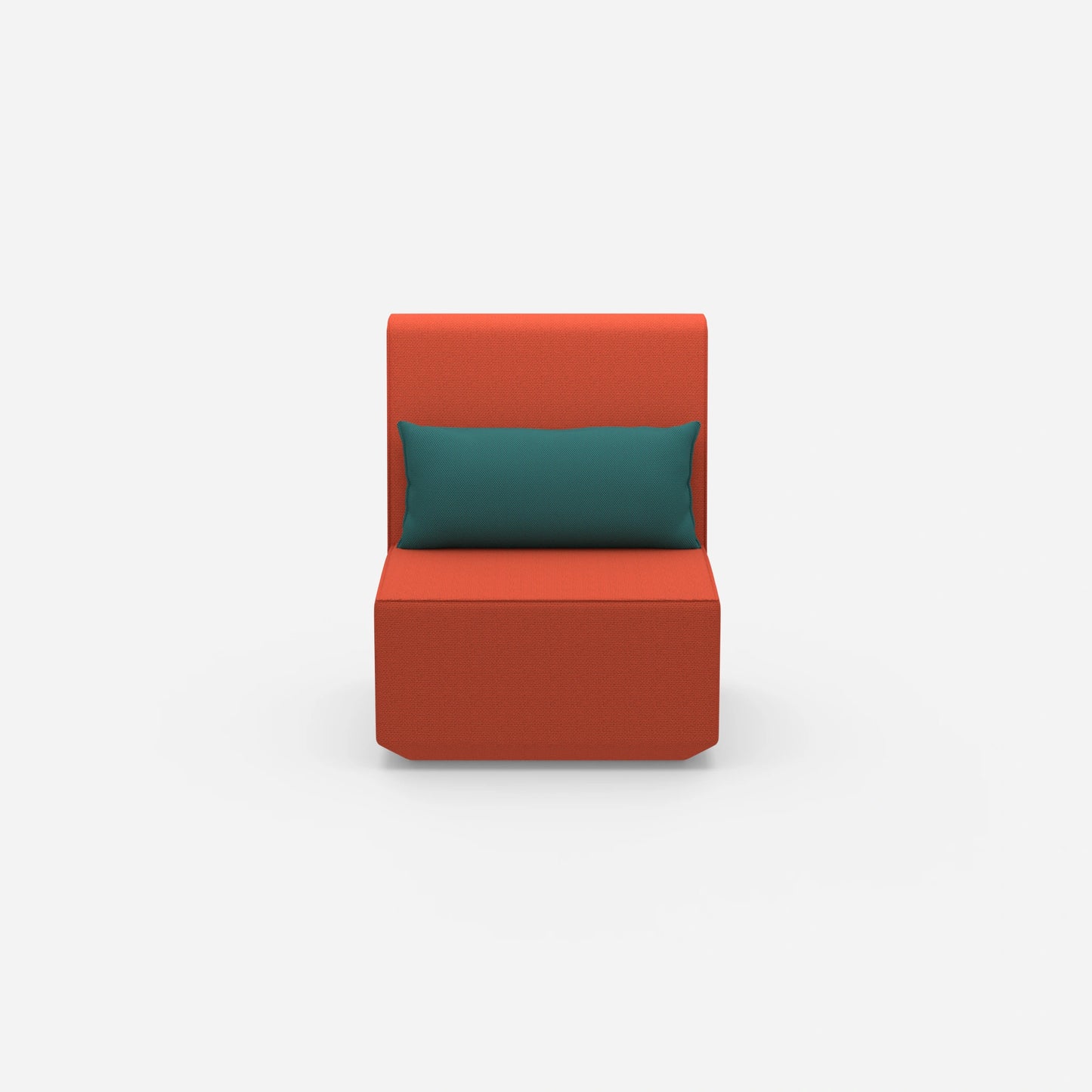 Fauteuil étroit avec dossier haut vu de face