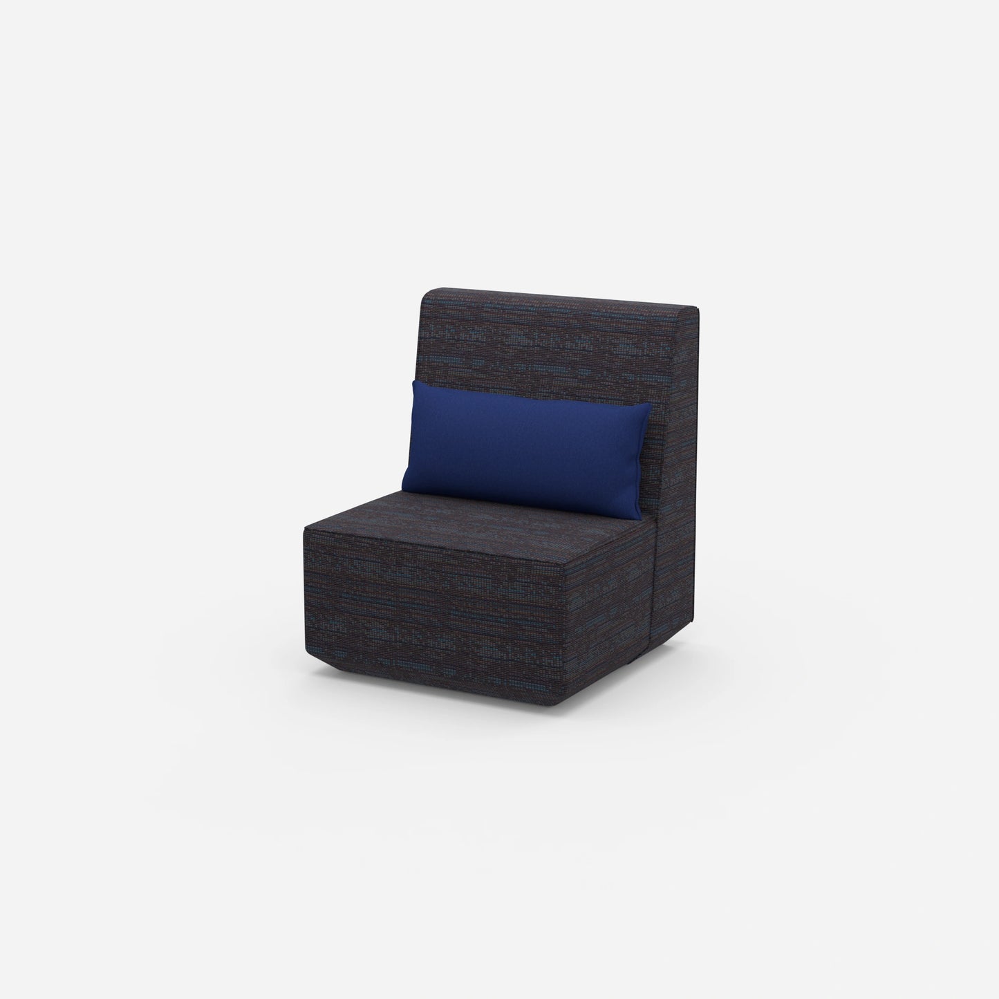 Fauteuil étroit à haut dossier vu de côté