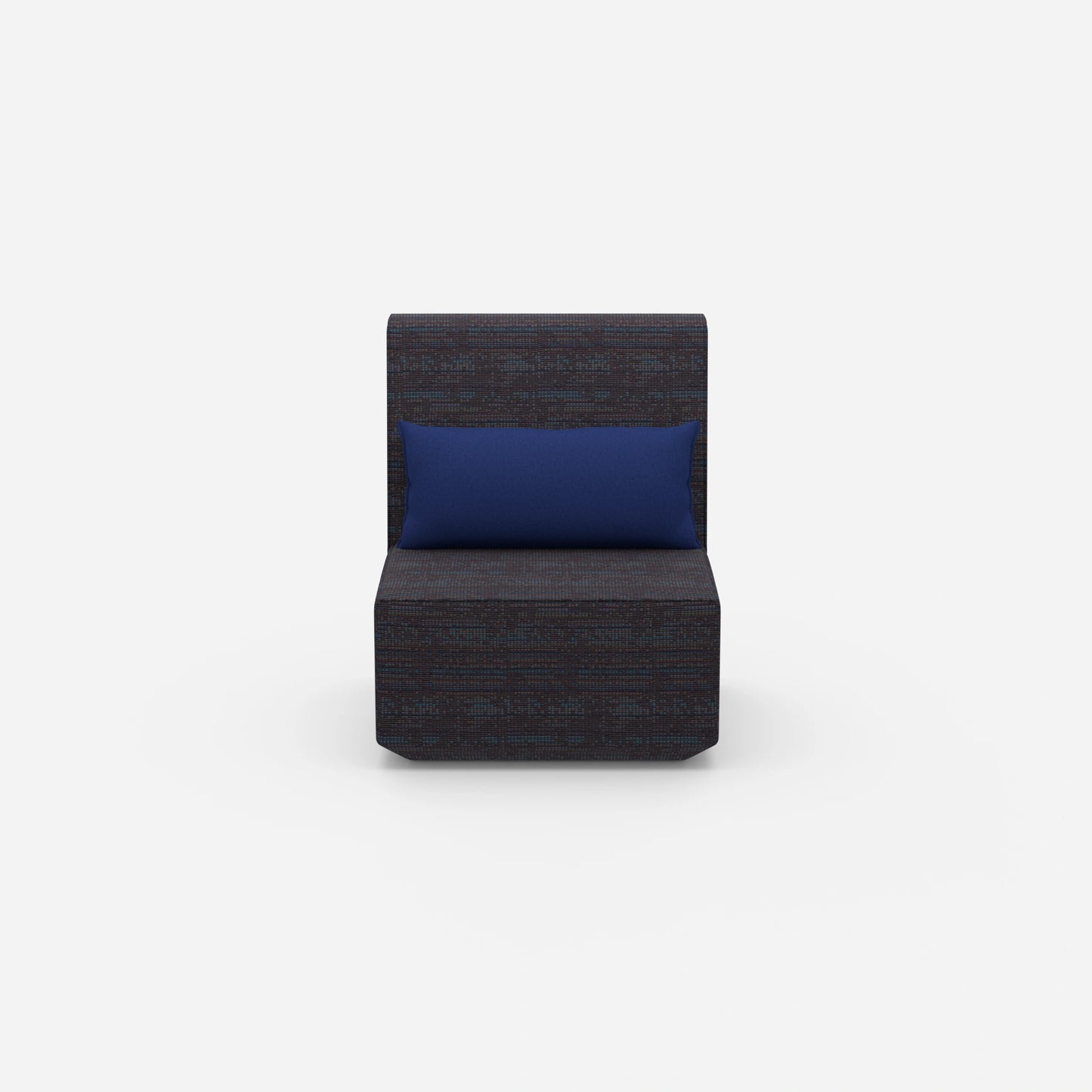 Fauteuil étroit avec dossier haut vu de face