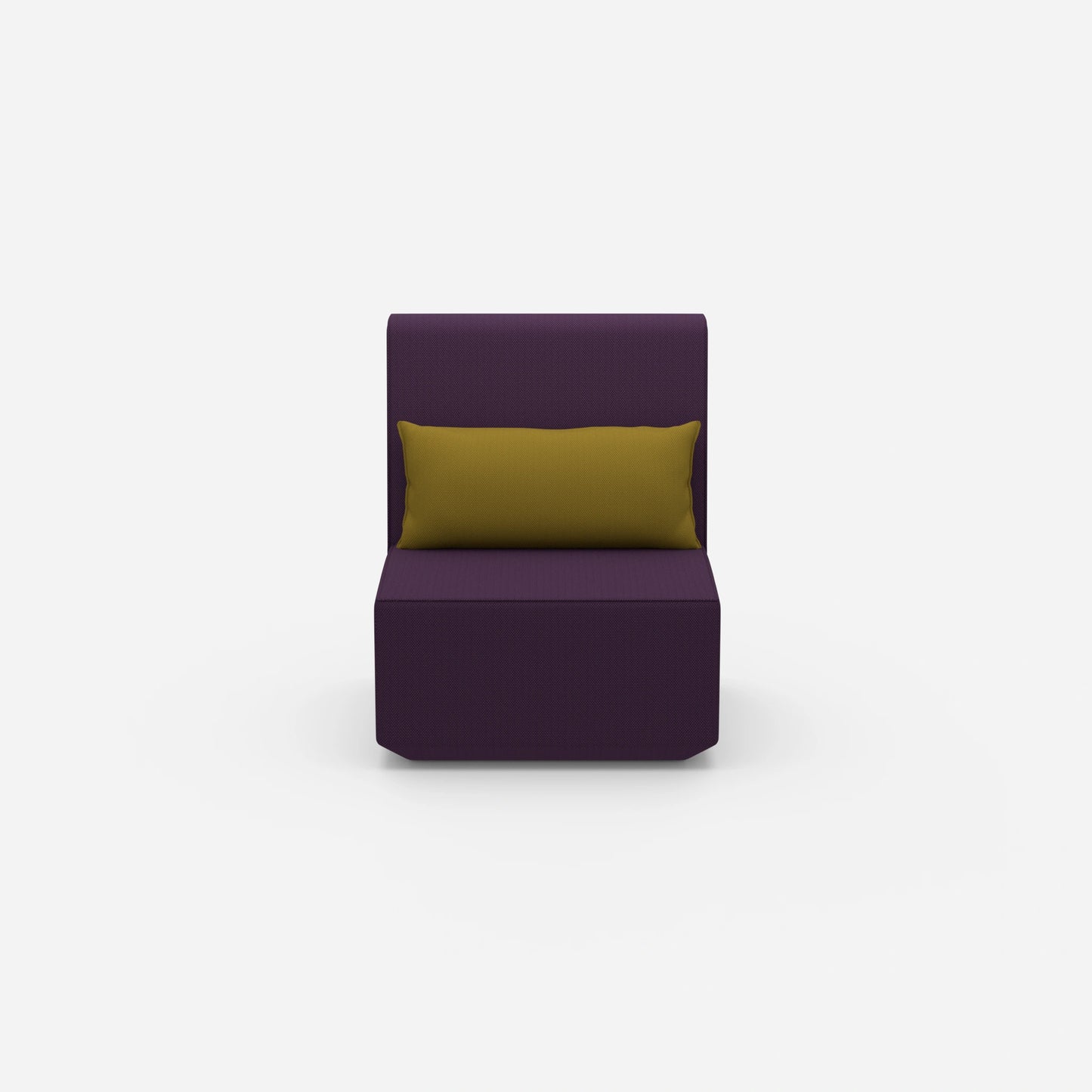 Fauteuil étroit avec dossier haut vu de face