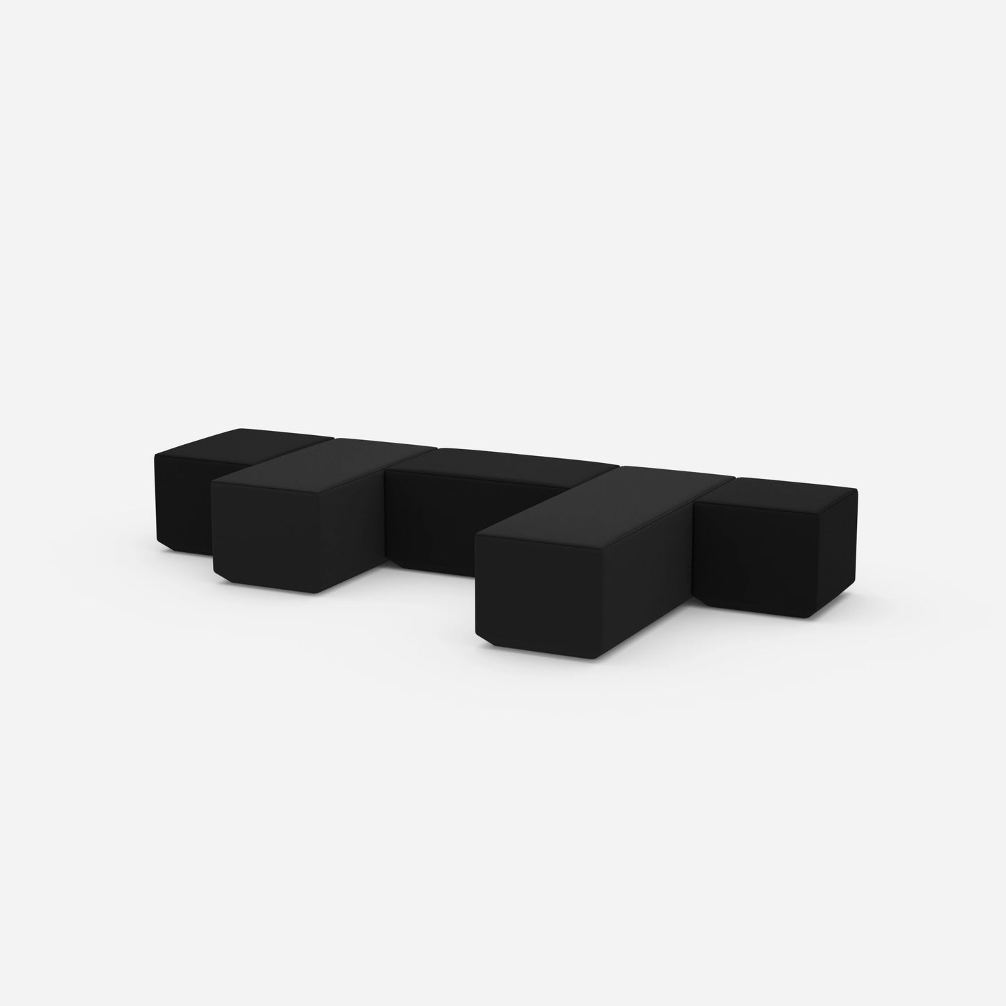 Banquette noire vue de côté