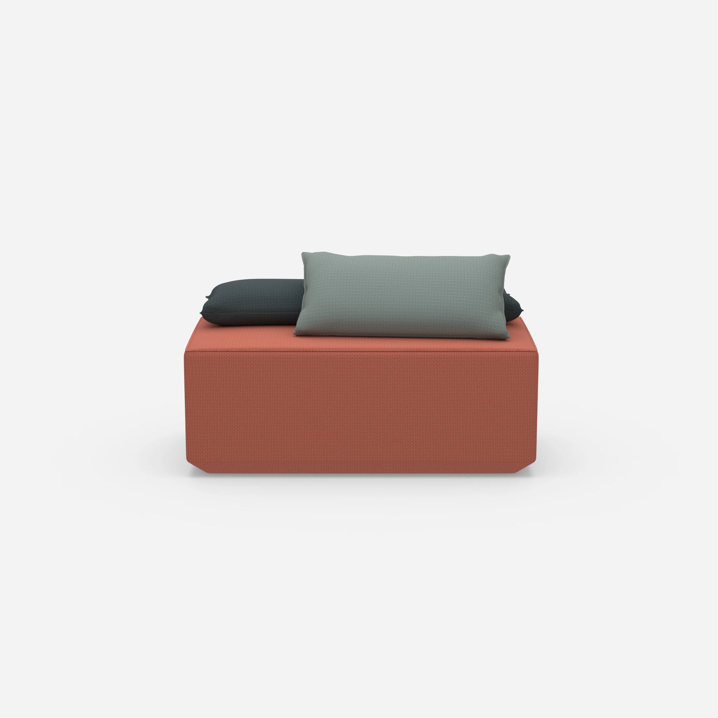 Banquette devant la fenêtre, vue de face