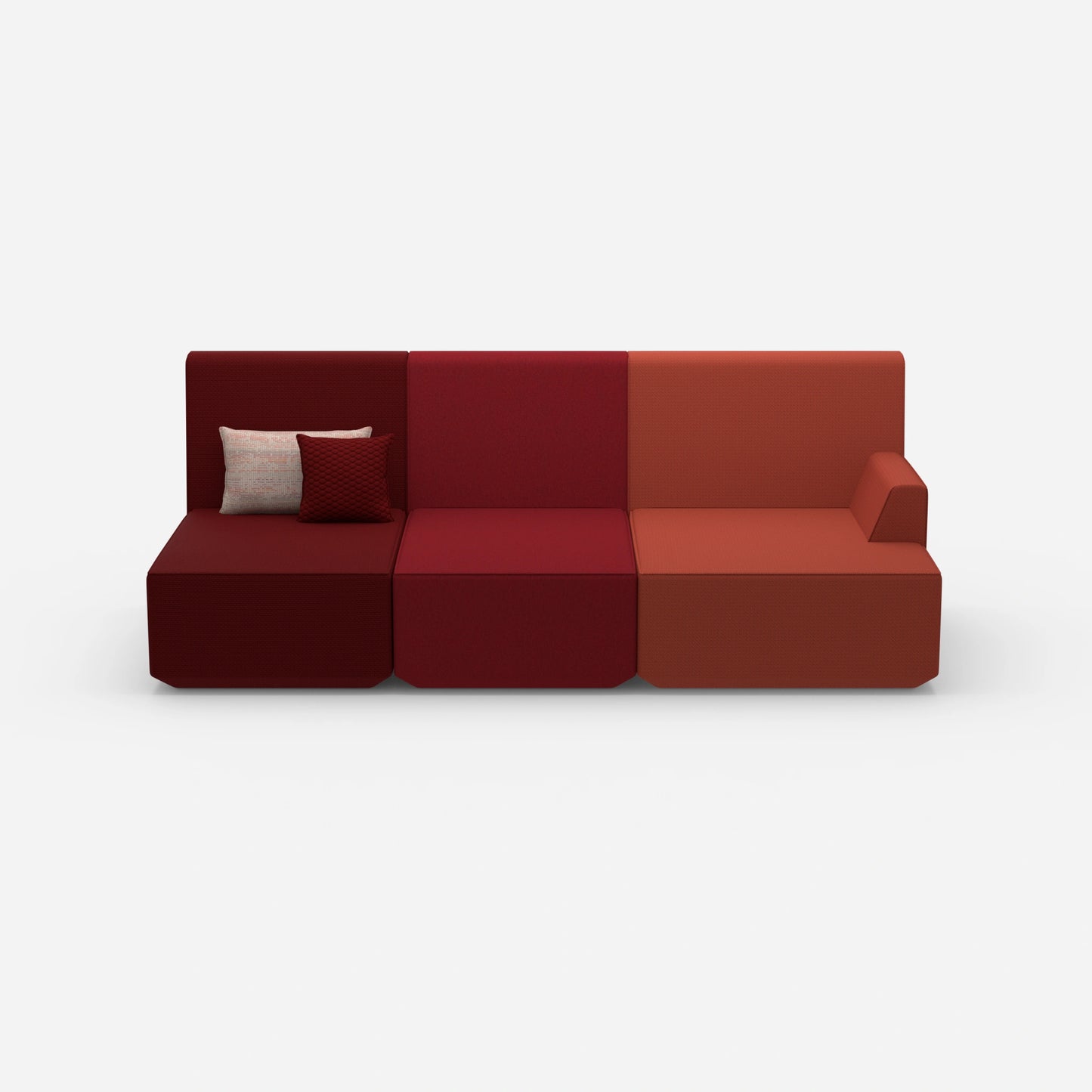 Canapé pour 3 personnes comme home cinéma de face