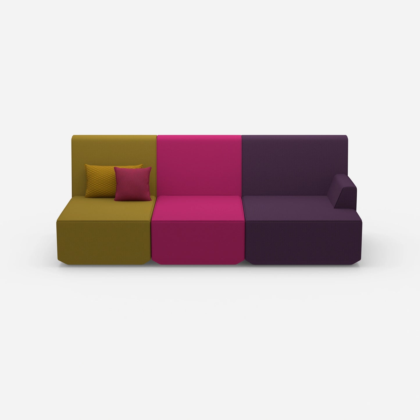 Canapé pour 3 personnes comme home cinéma de face