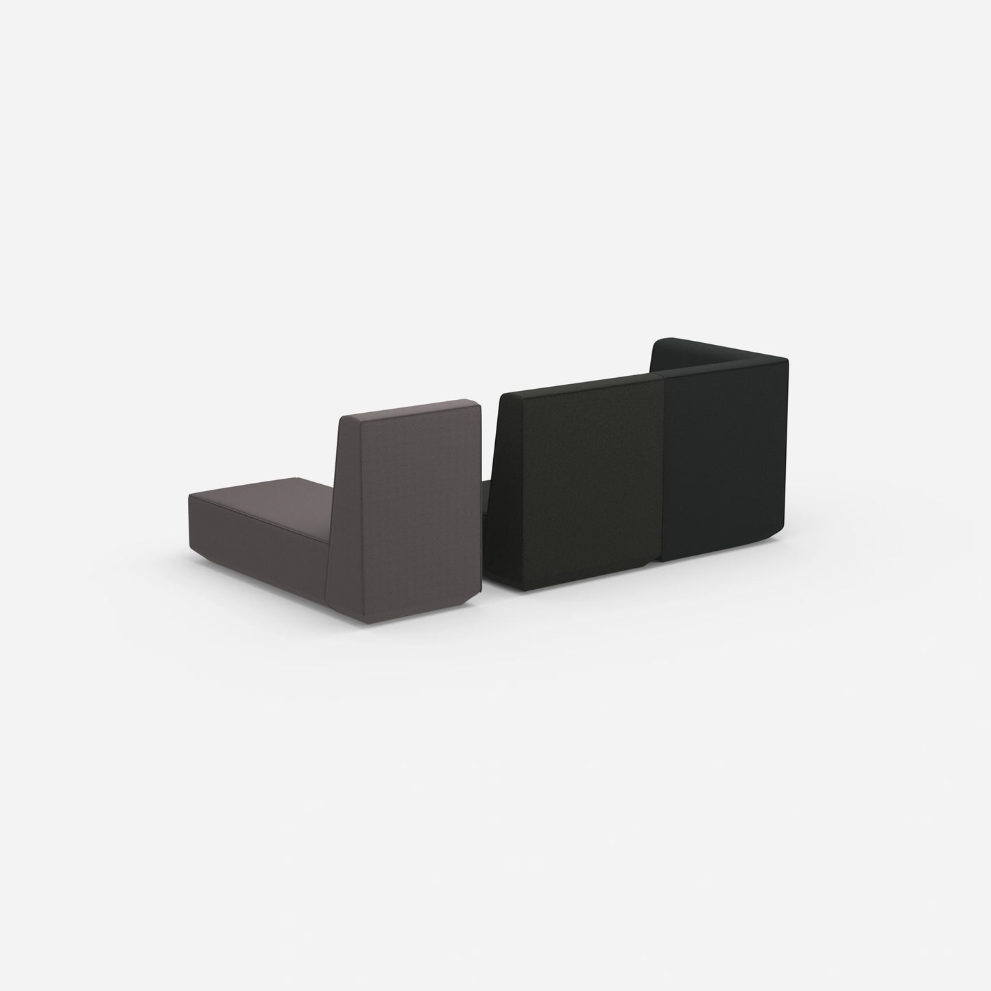 Canapé deux places avec méridienne à l'arrière