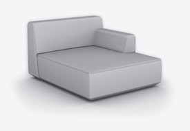 Sofa system chaise longue module